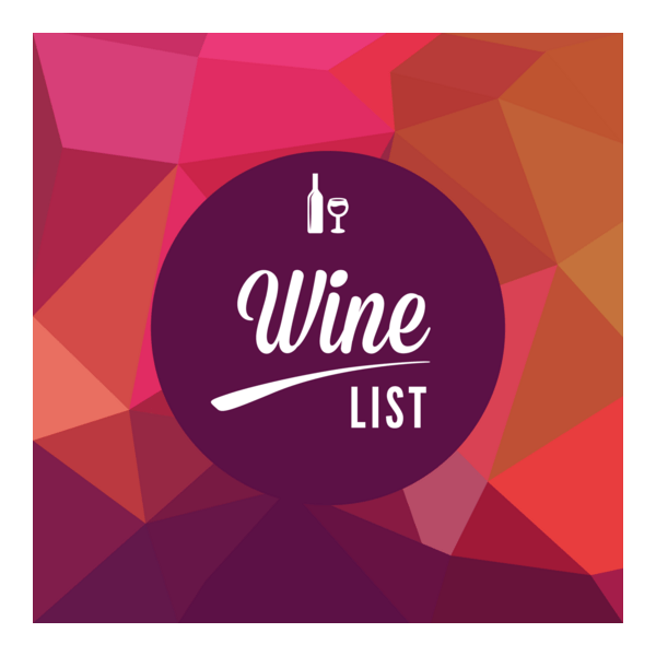 Wine List Geometry Menu Logo PNG Vector