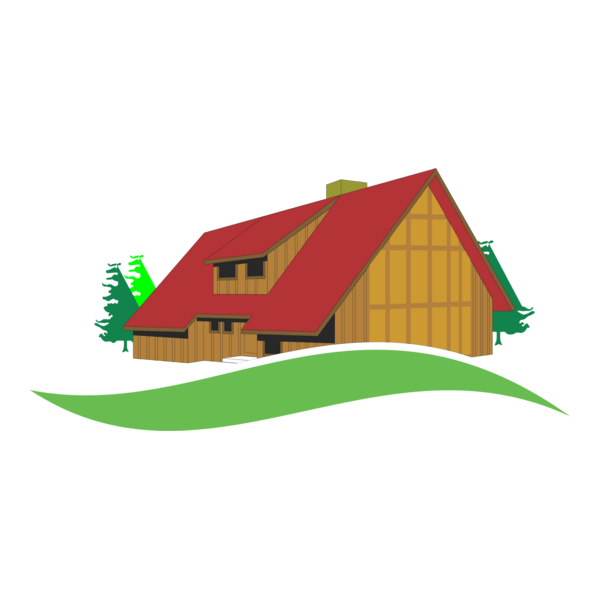 Wood Building Logo PNG Vector