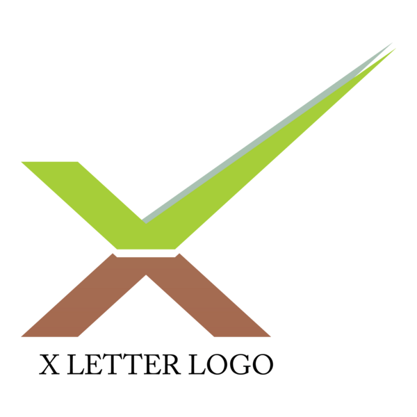 X Tick Letter Logo PNG Vector