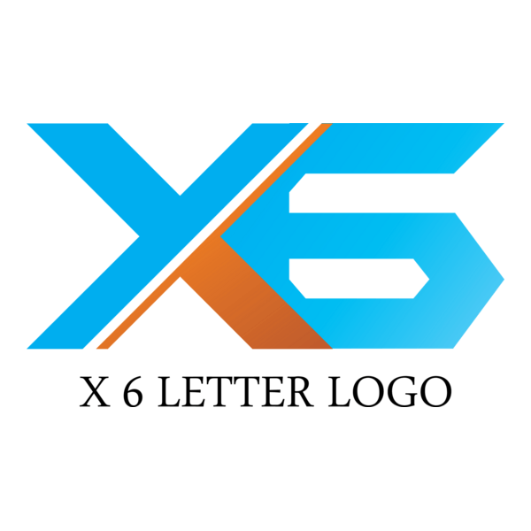 X6 Letter Logo PNG Vector