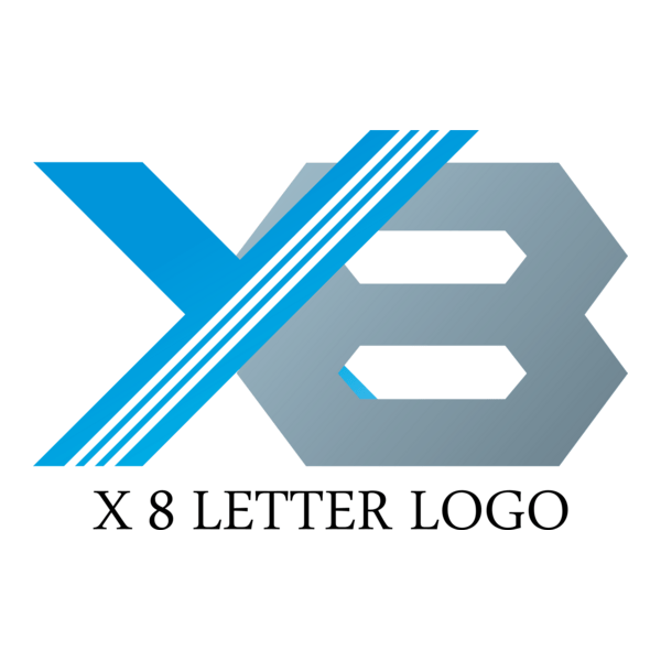 X8 Letter Logo PNG Vector