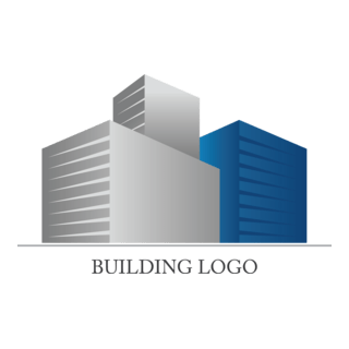 3d Building Design Logo PNG Vector