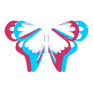 3d Butterfly Logo PNG Vector