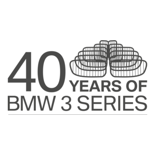 40 Years BMW 3 Series Logo PNG Vector