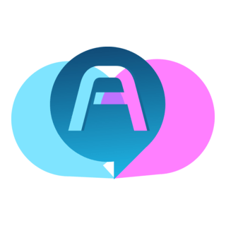 A Blue Letter Logo PNG Vector