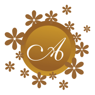 A Letter Flower Logo PNG Vector