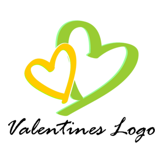 Art Valentines Heart Logo PNG Vector