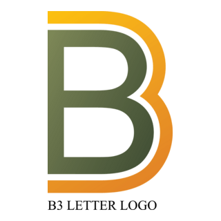 B3 Letter Design Logo PNG Vector
