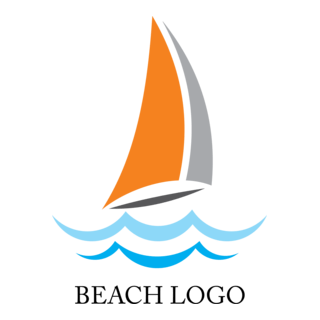 Beach Boat Logo PNG Vector