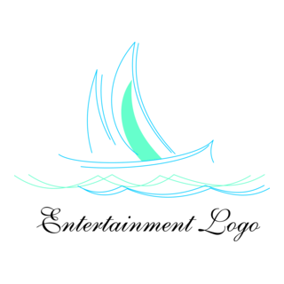 Beach Sea Boat Entertainment Logo PNG Vector