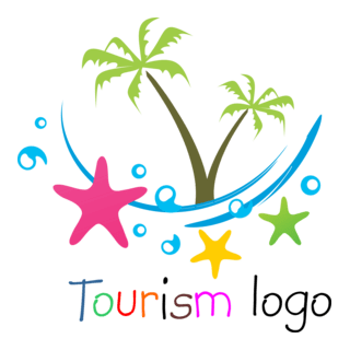 Beach Tourism Logo PNG Vector