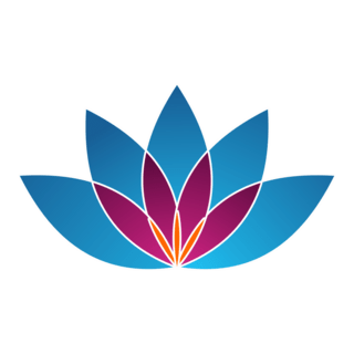 Blue Flower Logo PNG Vector