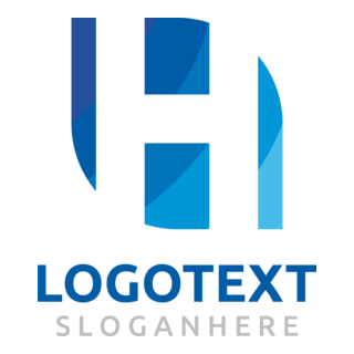 Blue with letter H Logo PNG Vector