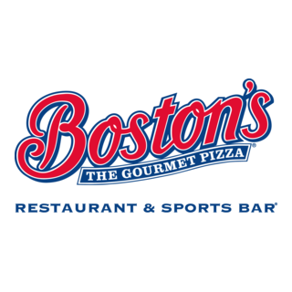 Bostons the Gourmet Pizza Logo PNG Vector