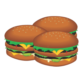 Burger Food Logo PNG Vector