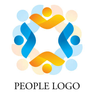 Business Colorful People Logo PNG Vector