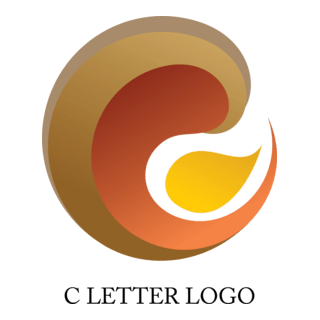 C Brush Design Logo PNG Vector