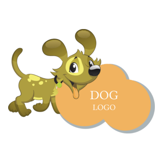 Cartoon Dog Logo PNG Vector