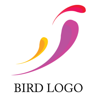 Colorful Bird Logo PNG Vector