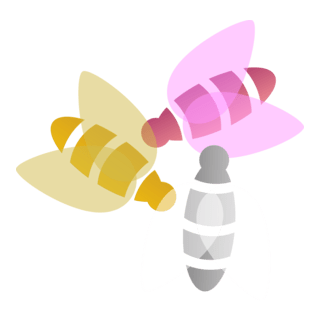 Colorful Insect Logo PNG Vector