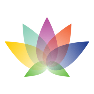 Colorful Lotus Logo PNG Vector