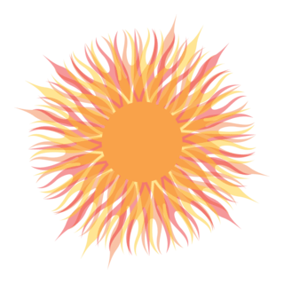 Colorful Sun Logo PNG Vector