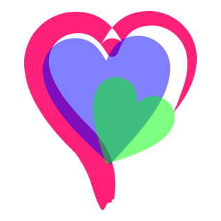 Colors Heart Logo PNG Vector