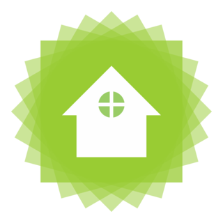 Construction Green House Logo PNG Vector