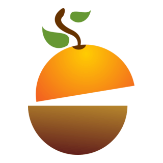 Cut Orange Logo PNG Vector