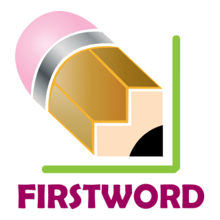 Cute First Word Education Logo PNG Vector