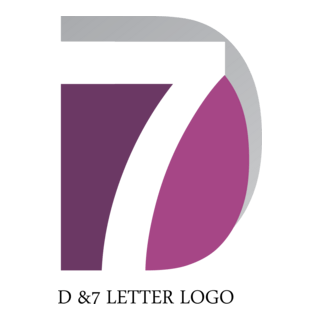 D7 Letter Logo PNG Vector