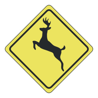 Deers crossing Logo PNG Vector