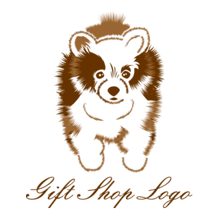 Dog Gift Shop Art Drawing Logo PNG Vector
