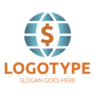 Dollar in Globe Logo PNG Vector