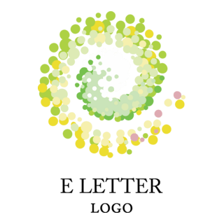 E Dot Letter Logo PNG Vector