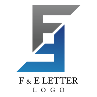 E F Letter Logo PNG Vector