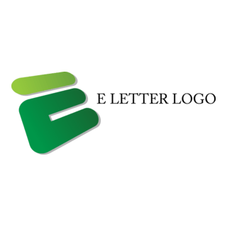 E Green Letter Logo PNG Vector