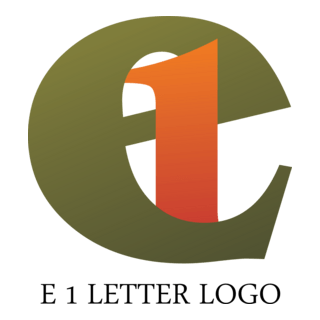 E1 Letter Logo PNG Vector