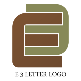E3 Letter Logo PNG Vector
