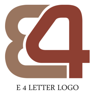E4 Letter Logo PNG Vector