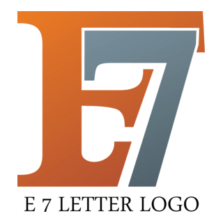 E7 Letter Logo PNG Vector