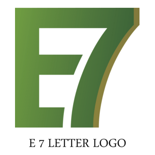 E7 Letter Logo PNG Vector