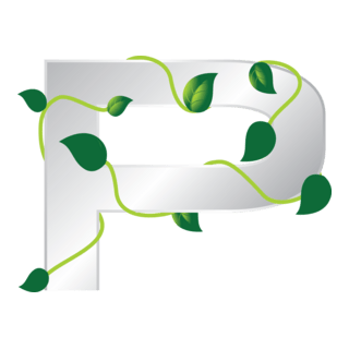 Eco Letter P Logo PNG Vector