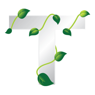 Eco Letter T Logo PNG Vector