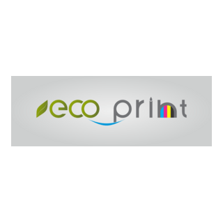 Eco Print Logo PNG Vector