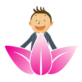 Education Lotus Boy Logo PNG Vector