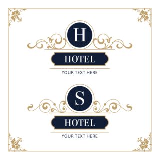 Elegant Hotel Logo PNG Vector