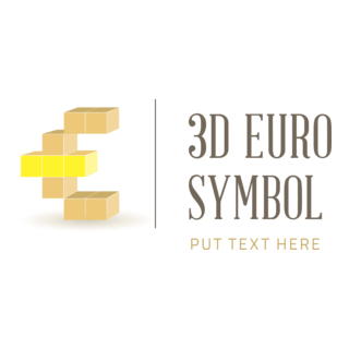 Euro 3D symbol Logo PNG Vector