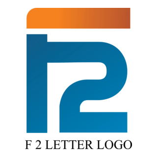 F2 Letter Logo PNG Vector