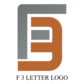 F3 Letter Logo PNG Vector